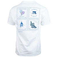 Greetings from Utah State university postage stamps white unisex t-shirt